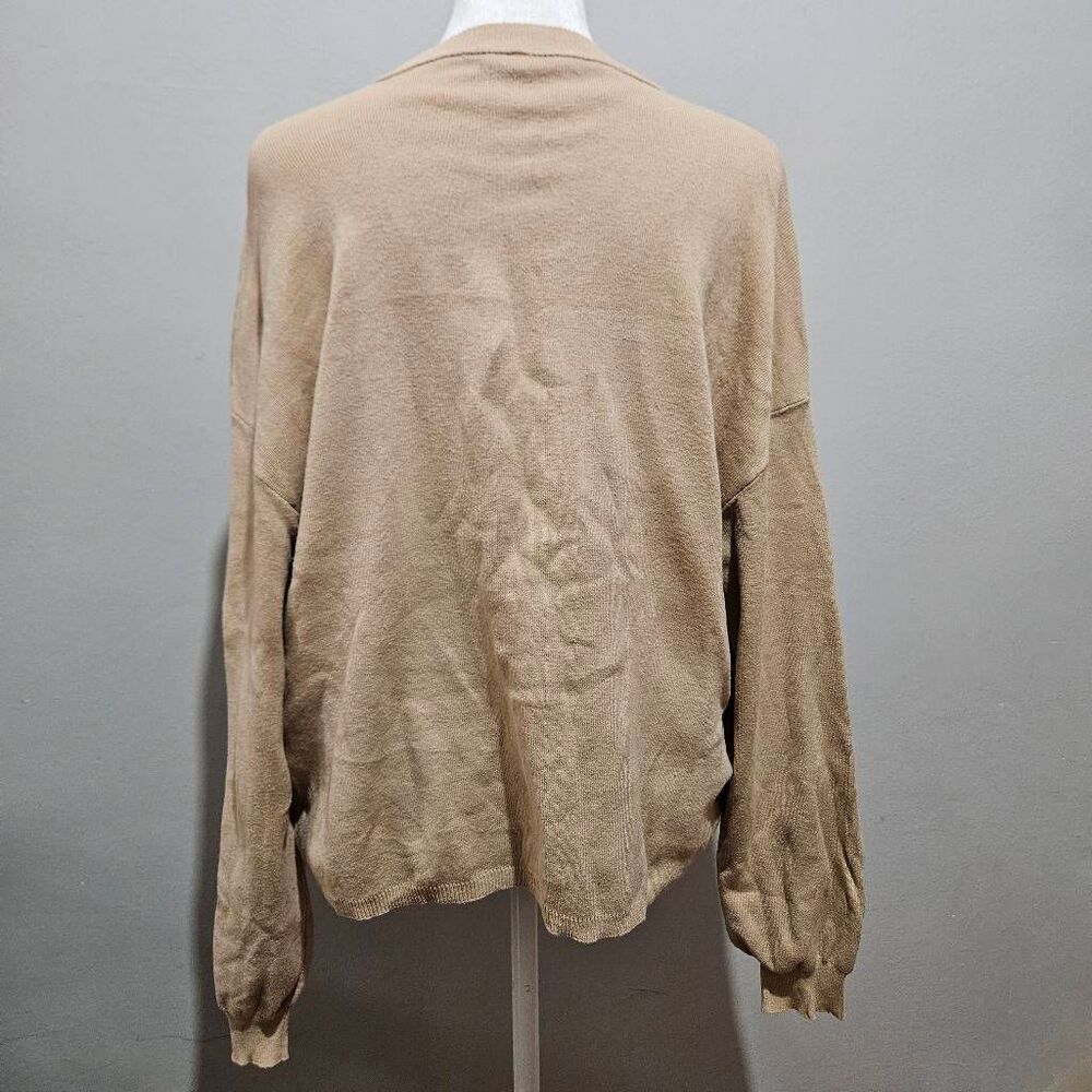 Arach&Cloz Women's Wool Blend Oversized Crewneck Fall Casual Sweater Size L - Picture 4 of 8